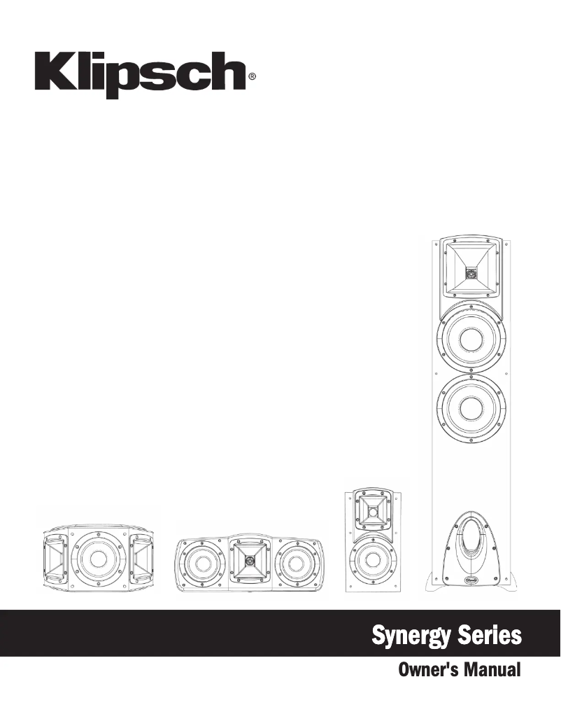 Page 1 de la notice Manuel utilisateur Klipsch Synergy Black Label F-300