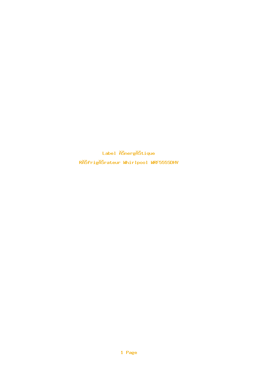 Image de la première page du manuel de l'appareil WRF555SDHV