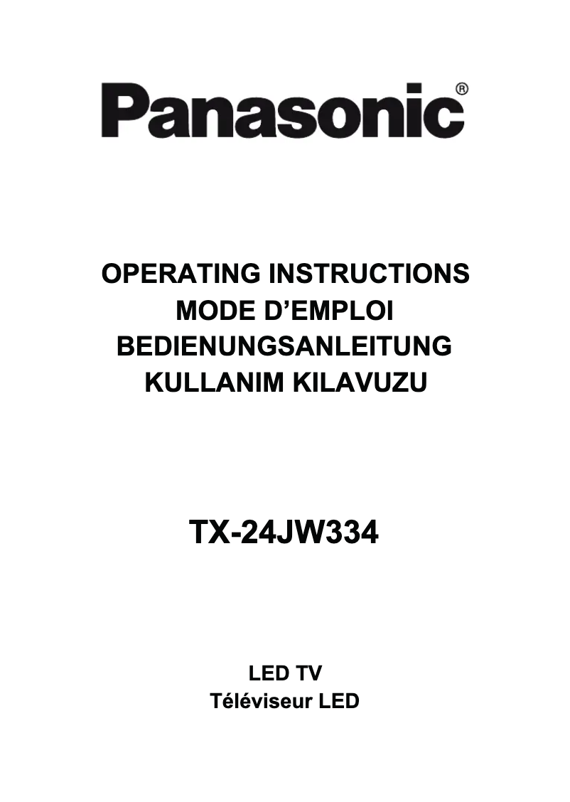 Page 1 de la notice Manuel utilisateur Panasonic TX-24JW334