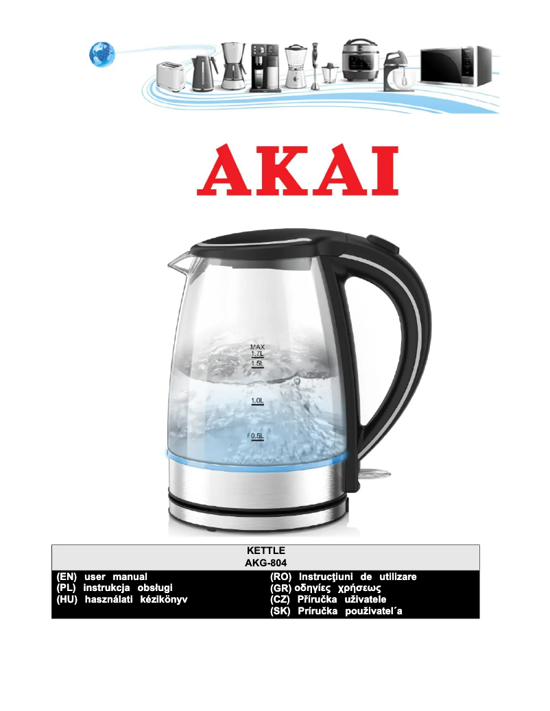 Page 1 de la notice Manuel utilisateur AKAI AKG-804