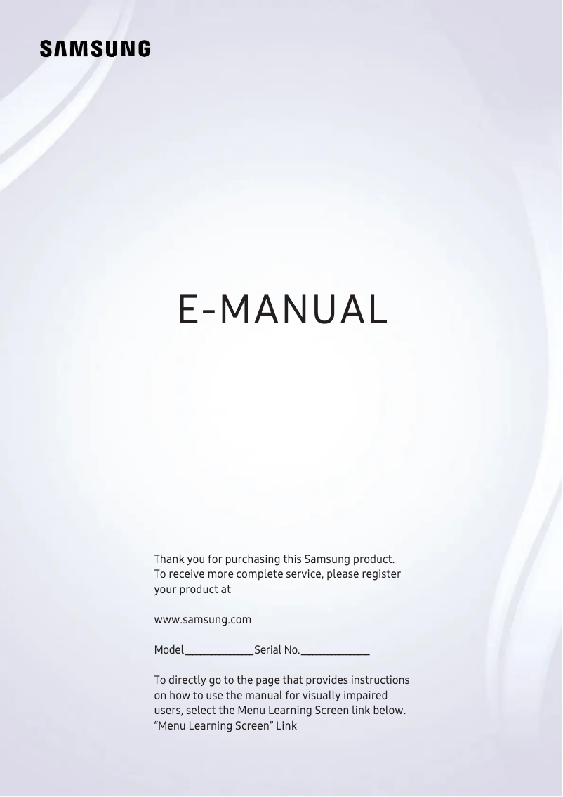 Página 1 del manual Manual de usuario Samsung UE43RU7140U
