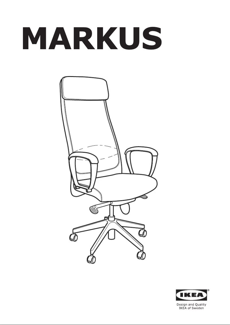 Page 1 de la notice Instructions / montage Ikea MARKUS