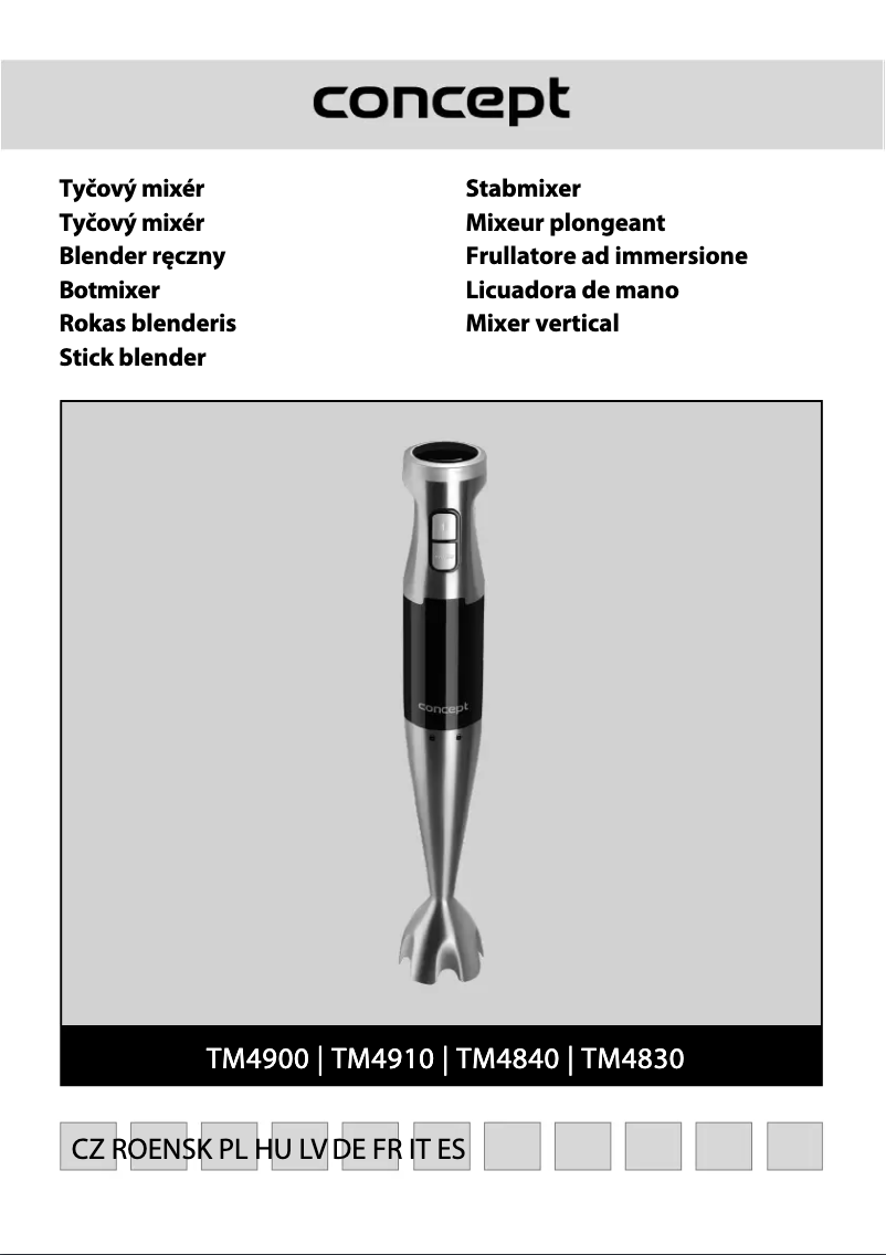 Page 1 de la notice Manuel utilisateur Concept TM4840