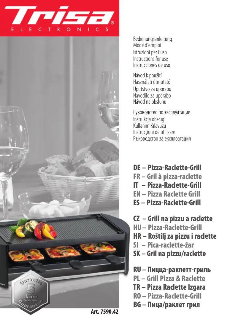 Página 1 del manual Manual de usuario Trisa Perfect Pizza 7590.42