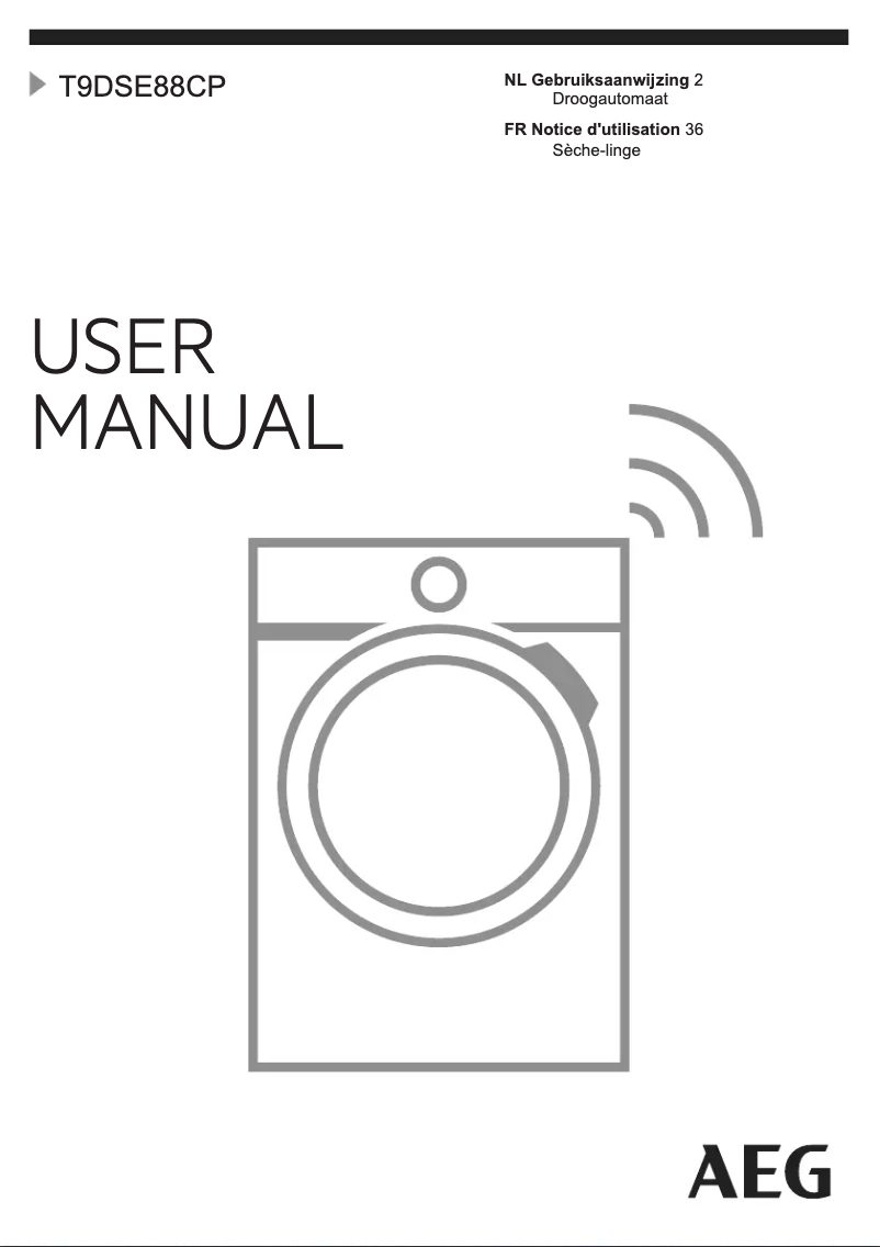 Página 1 del manual Manual de usuario AEG T9DSE88CP