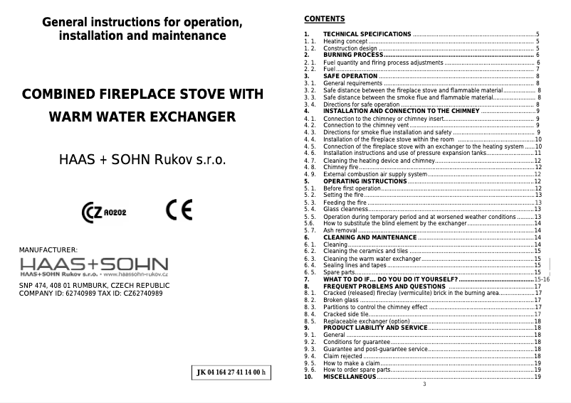 Page 1 de la notice Manuel utilisateur Haas+Sohn ARKTIC 12