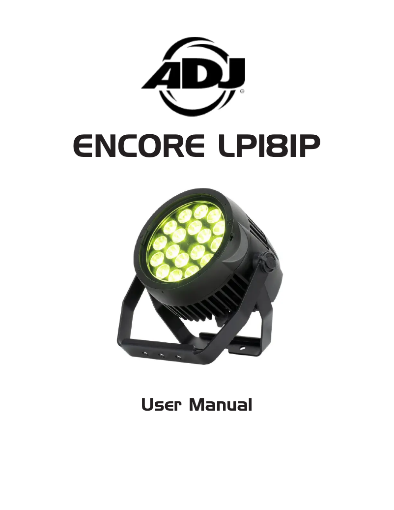 Page 1 de la notice Manuel utilisateur American DJ ENCORE LP18IP