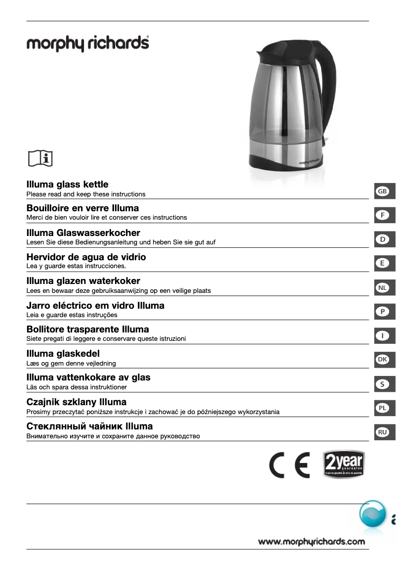 Page 1 de la notice Manuel utilisateur Morphy Richards Illuma 43128