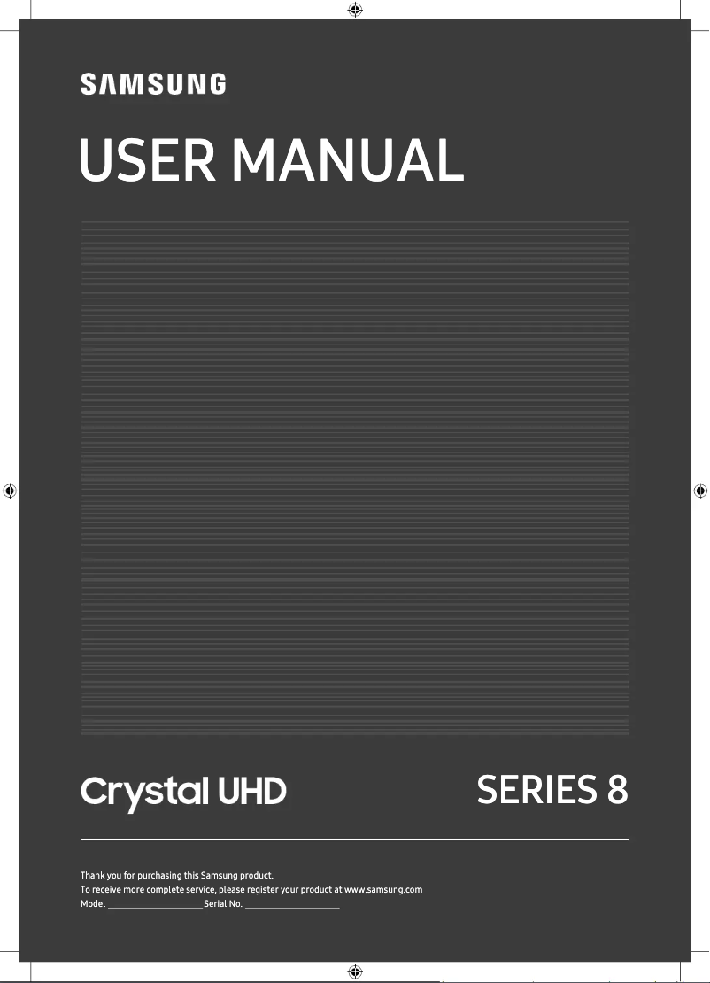 Página 1 del manual Manual de usuario Samsung UA58TU8200K