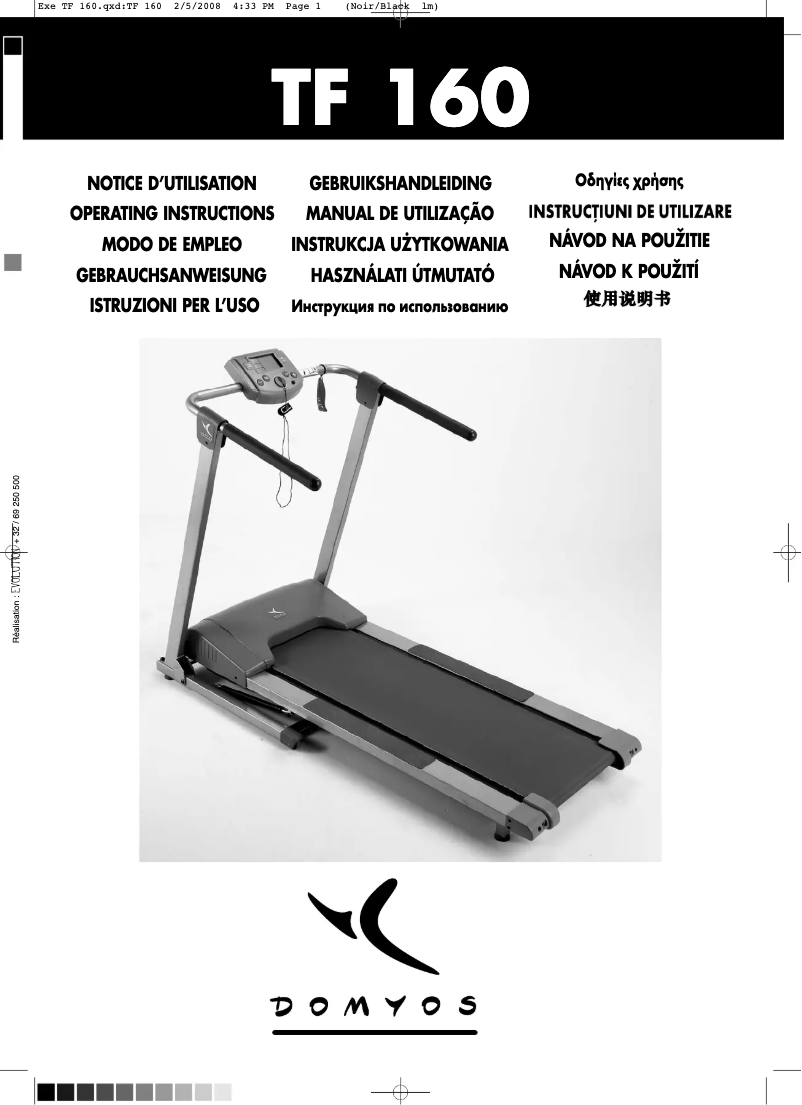 Page 1 de la notice Manuel utilisateur Domyos TF 160