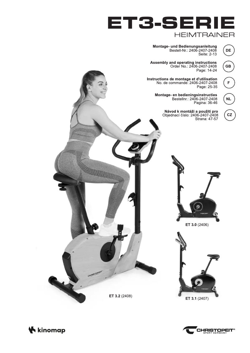 Page 1 de la notice Manuel utilisateur Christopeit ET 3.1