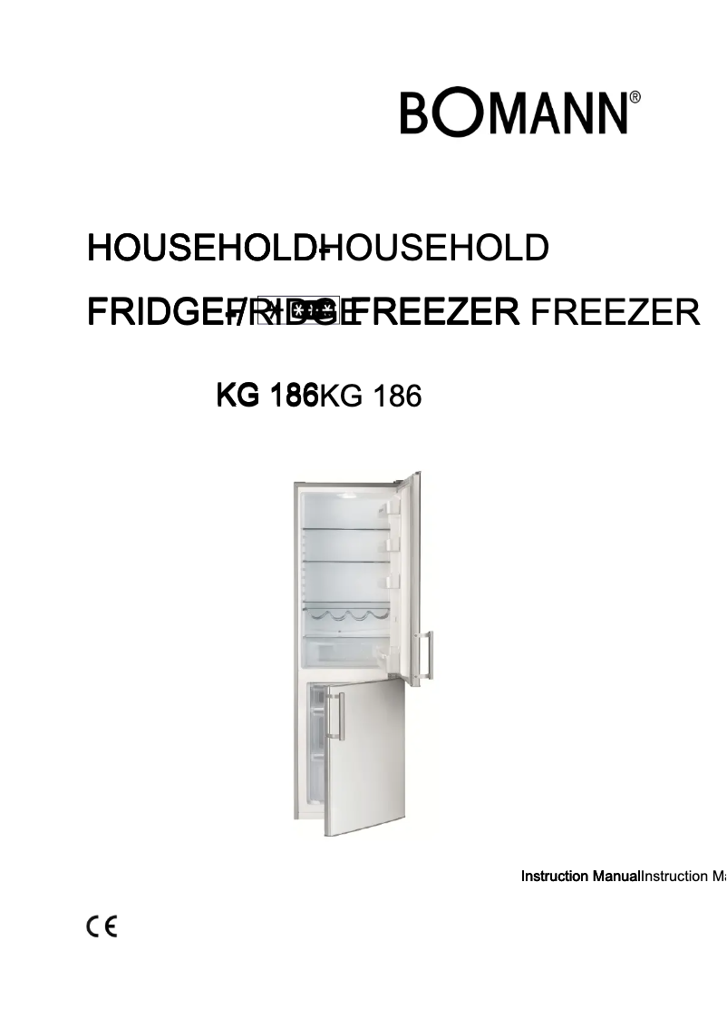Page 1 de la notice Manuel utilisateur Bomann KG 186