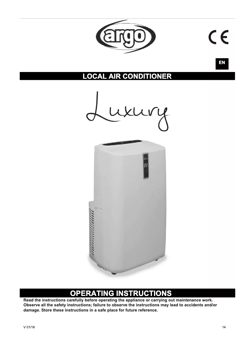 Página 1 del manual Manual de usuario ARGO Luxury