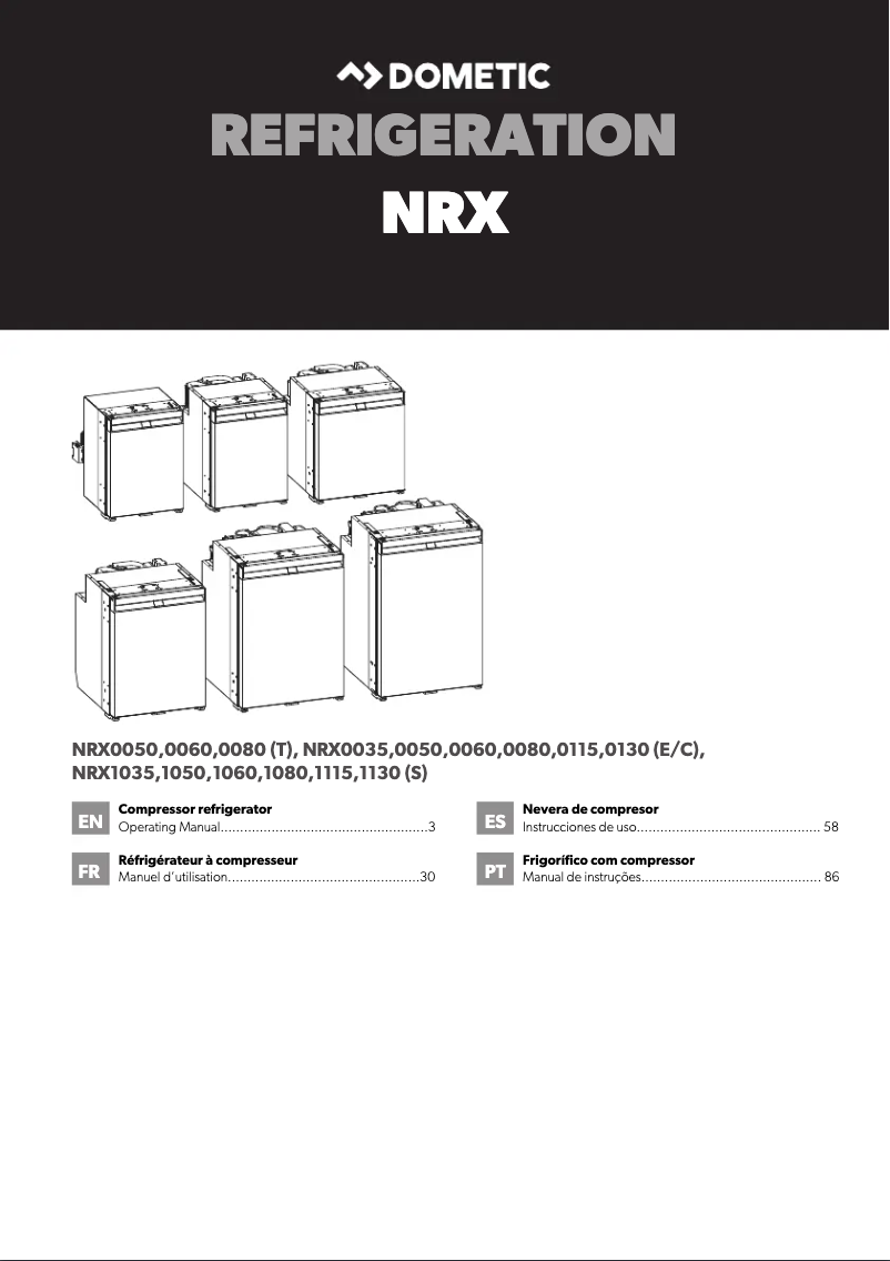 Page 1 de la notice Manuel utilisateur Dometic NRX 130E