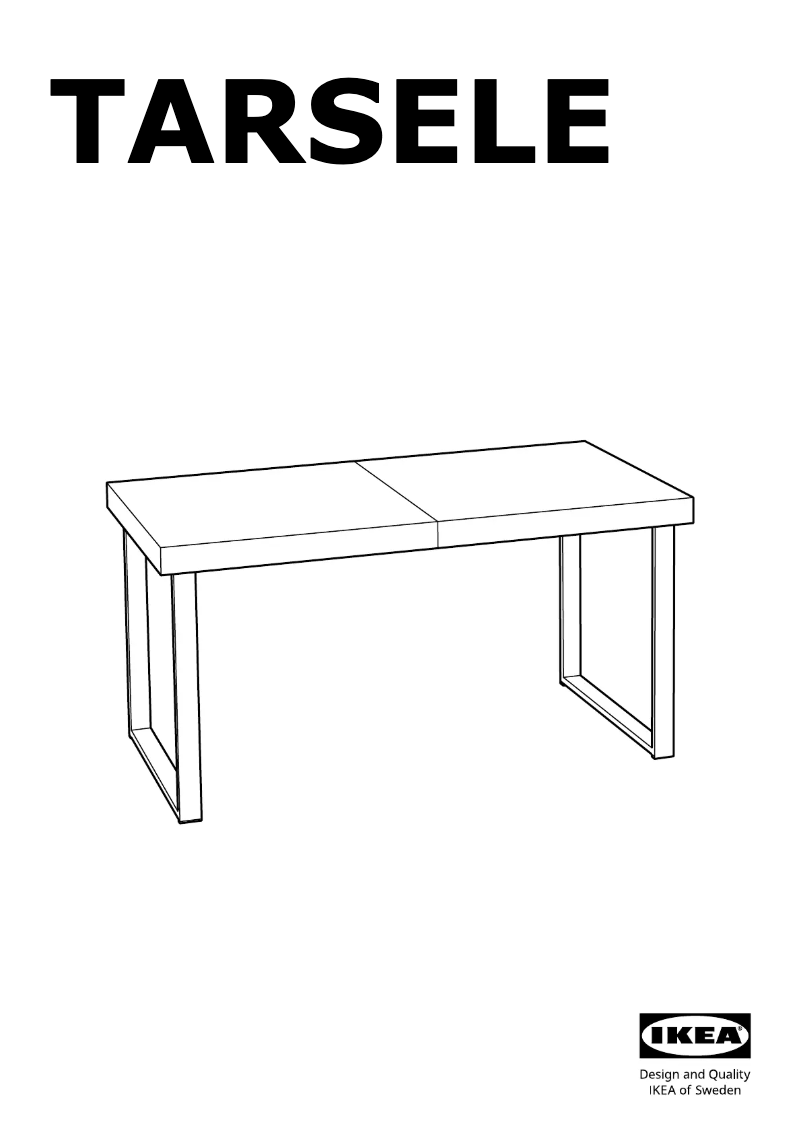 Page 1 de la notice Manuel utilisateur Ikea TARSELE 605.499.30
