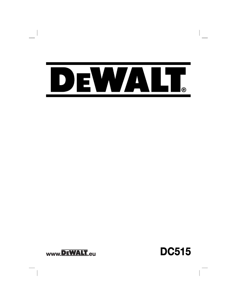 Page 1 de la notice Manuel utilisateur DeWalt DC515