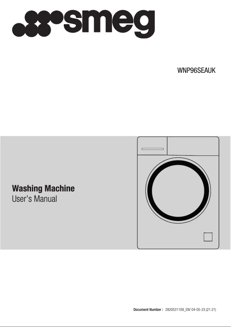 Page 1 de la notice Manuel utilisateur Smeg WNP96SEAUK