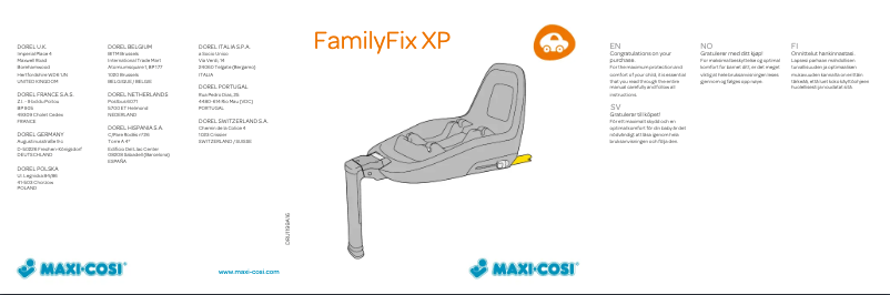 Page 1 de la notice Manuel utilisateur Maxi-Cosi FamilyFix XP