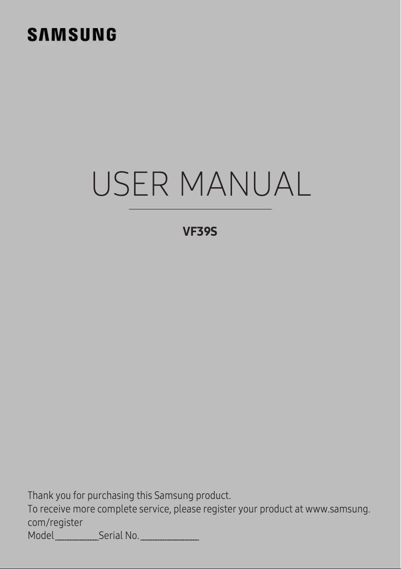 Página 1 del manual Manual de usuario Samsung V24F39SFEX