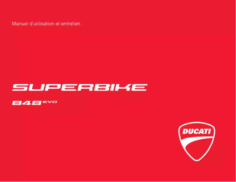 Page 1 de la notice Manuel utilisateur Ducati 848evo (2011)