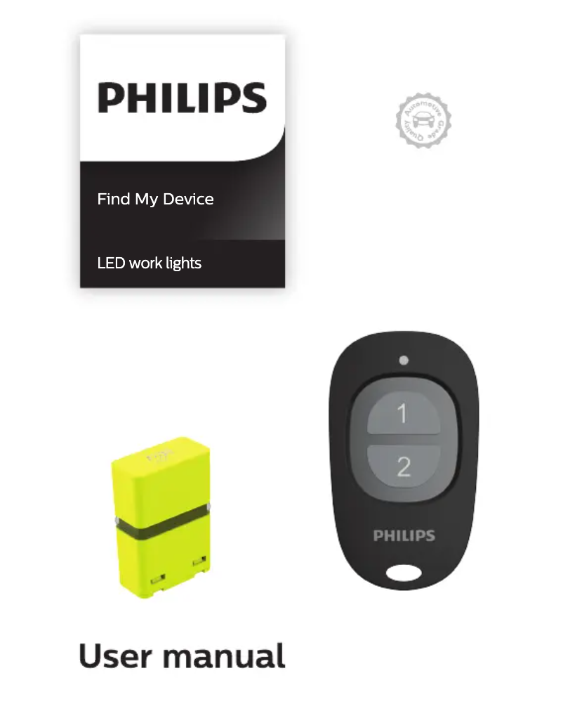 Página 1 del manual Manual de usuario Philips Find My Device