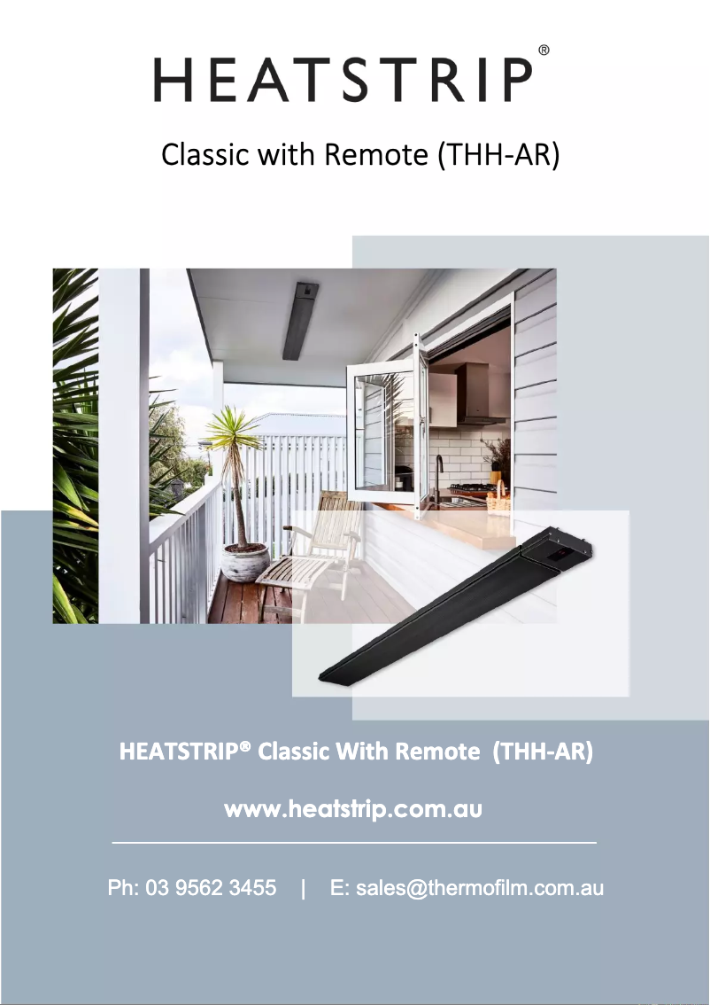 Página 1 del manual Manual de usuario Heatstrip THH 2400AR