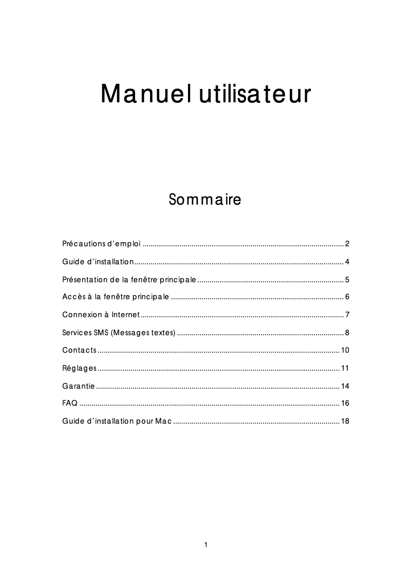 Page 1 de la notice Manuel utilisateur Alcatel One Touch X220