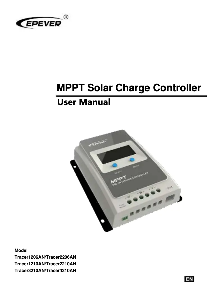 Página 1 del manual Manual de usuario EPEVER Tracer 3210AN