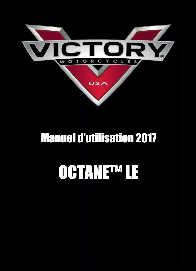 Page 1 de la notice Manuel utilisateur Victory Octane LE (2017)