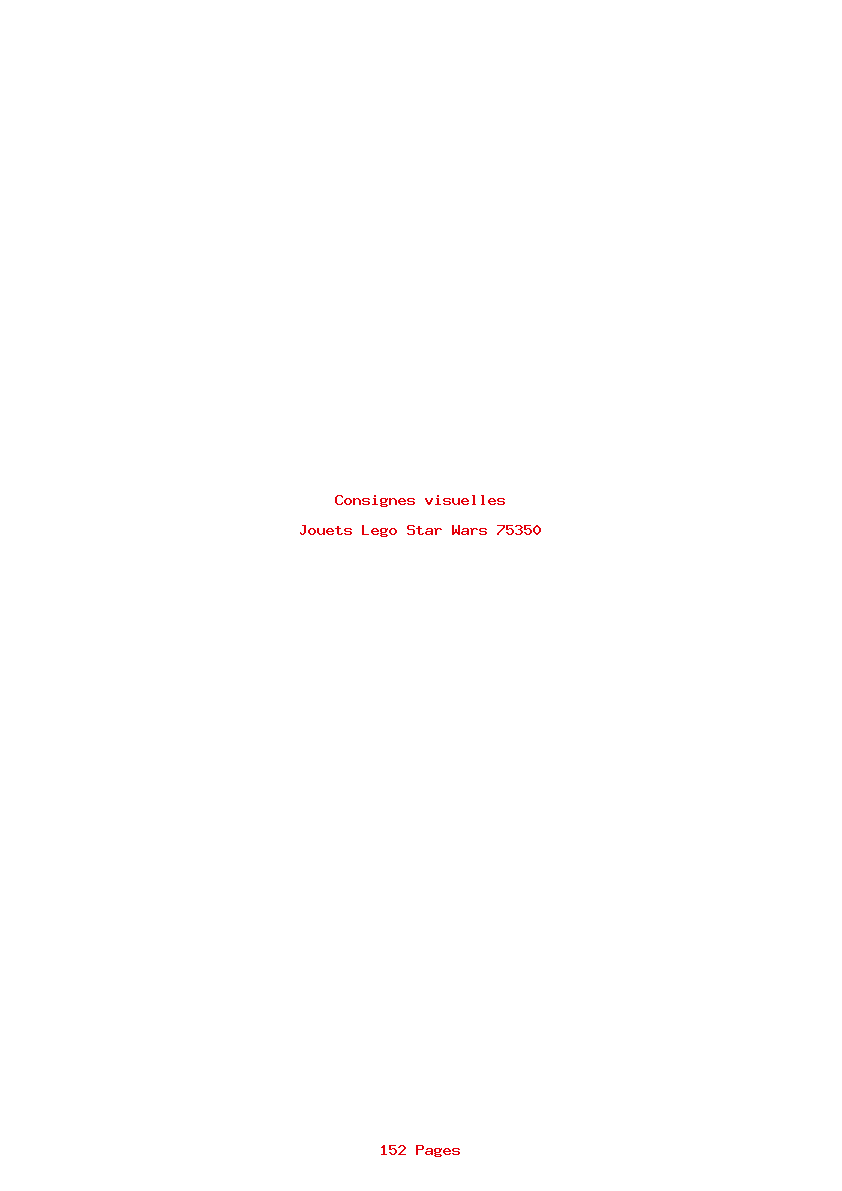 Page 1 de la notice Consignes visuelles Lego Star Wars 75350