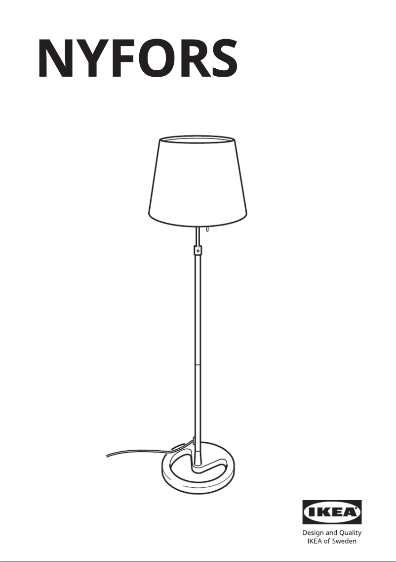 Page 1 de la notice Manuel utilisateur Ikea NYFORS 103.031.10