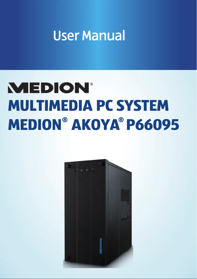 Page 1 of the manual User Manual Medion Akoya P66095 (MD 34875)