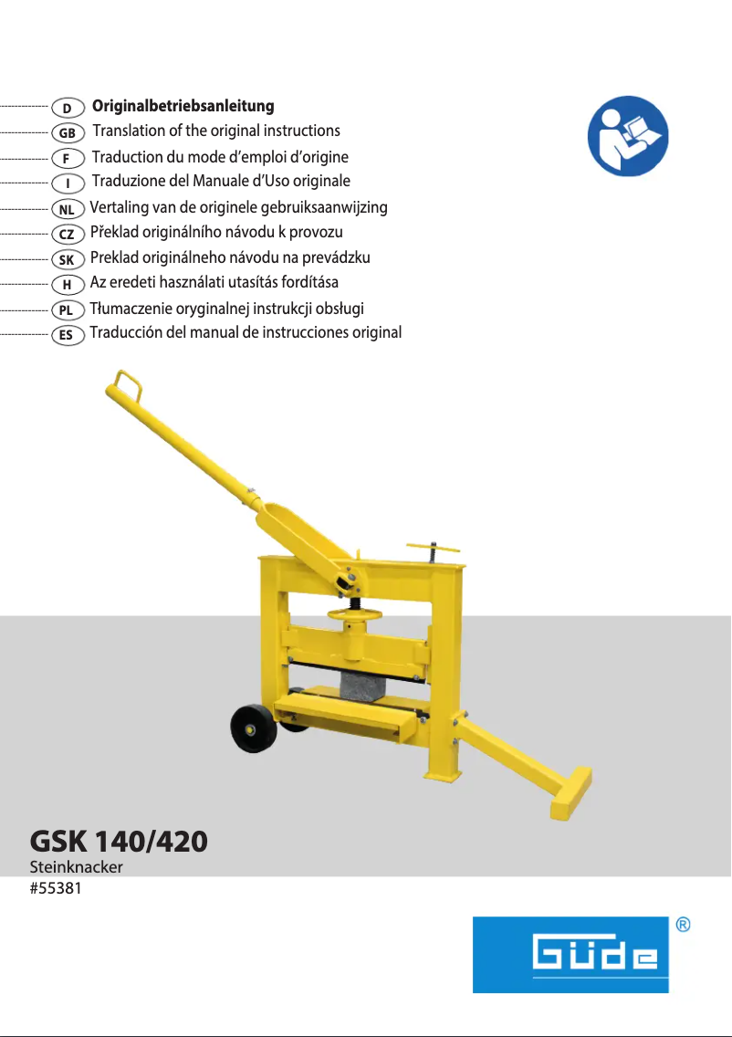 Page 1 de la notice Manuel utilisateur Güde GSK 140/420