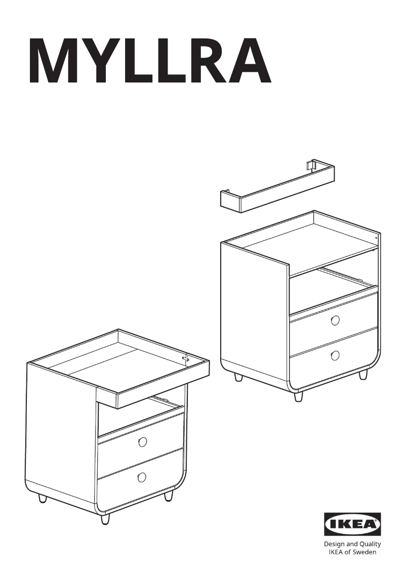 Page 1 de la notice Instructions / montage Ikea MYLLRA
