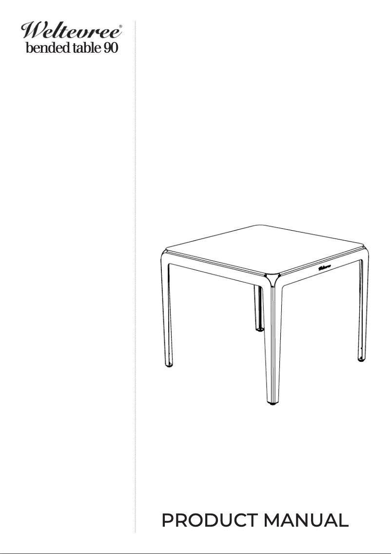 Page 1 de la notice Manuel utilisateur Weltevree Bended table 90