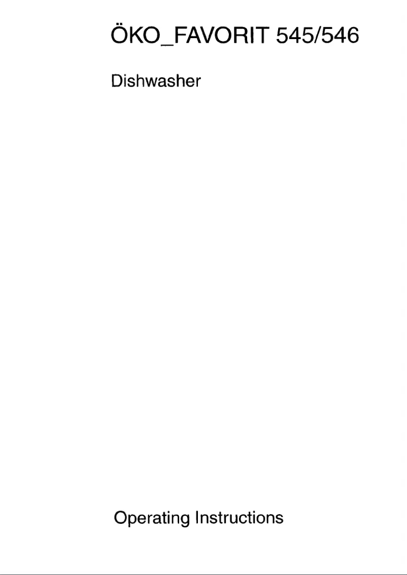 Page 1 de la notice Manuel utilisateur AEG Favorit 545 W