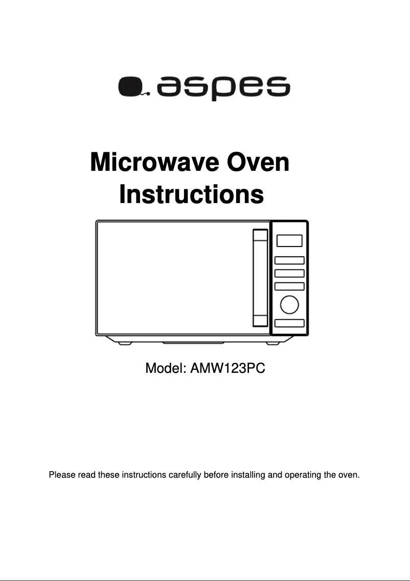 Página 1 del manual Manual de usuario Aspes AMW123PC