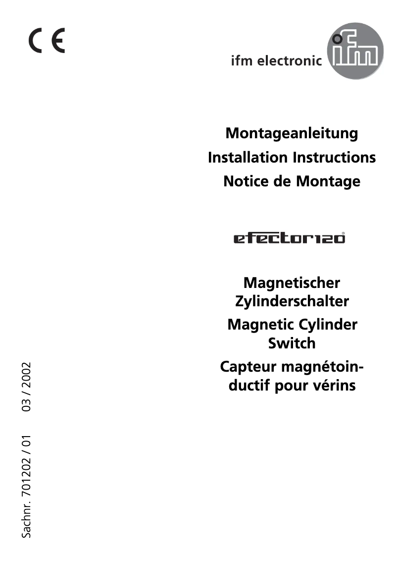 Page 1 of the manual User Manual IFM MK5047