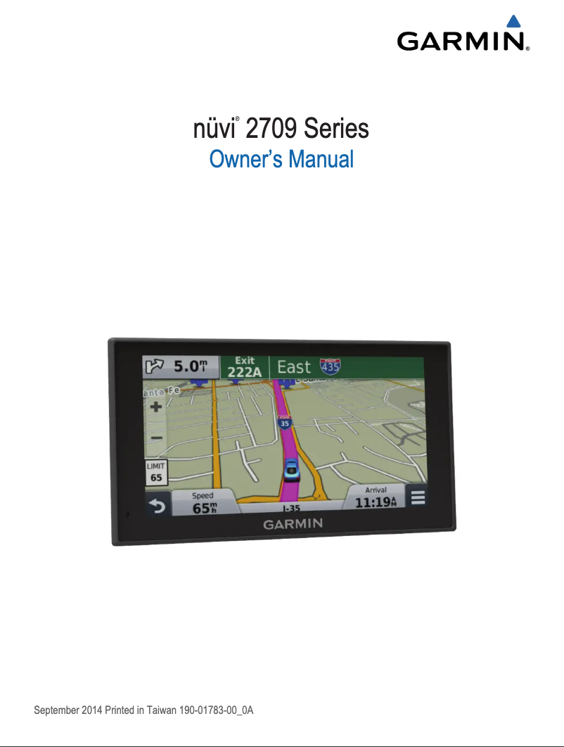 Page 1 de la notice Mode d'emploi Garmin nüvi 2799LMT-D
