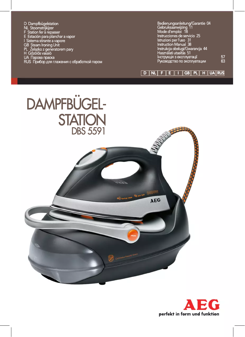 Page 1 of the manual User Manual AEG DBS 5591