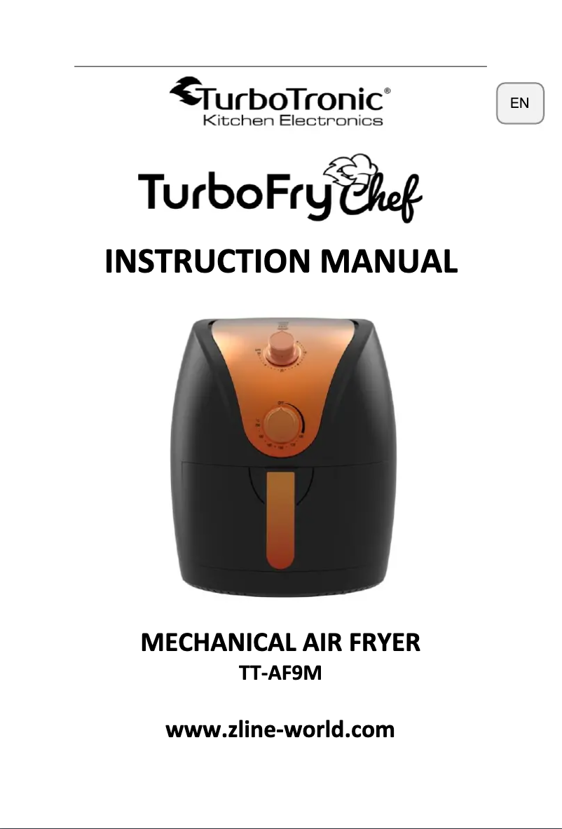 Page 1 de la notice Manuel utilisateur TurboTronic TurboFry Chef TT-AF9M