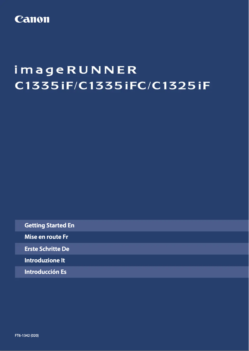 Page 1 de la notice Manuel utilisateur Canon imageRUNNER C1325iF
