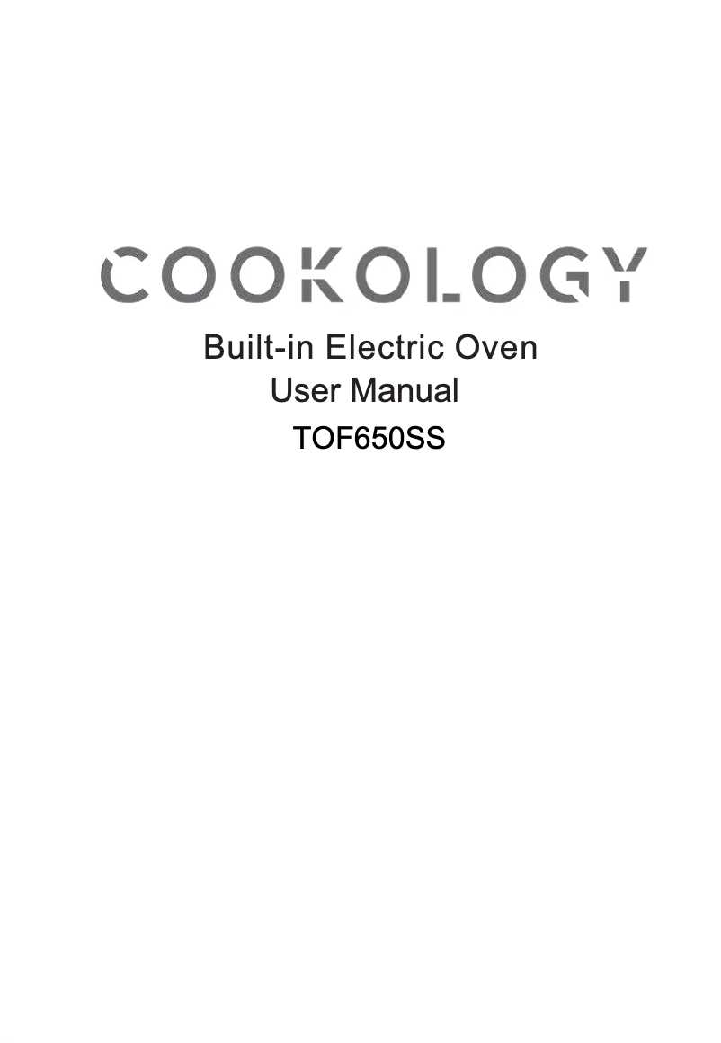 Page 1 de la notice Manuel utilisateur Cookology TOF650SS