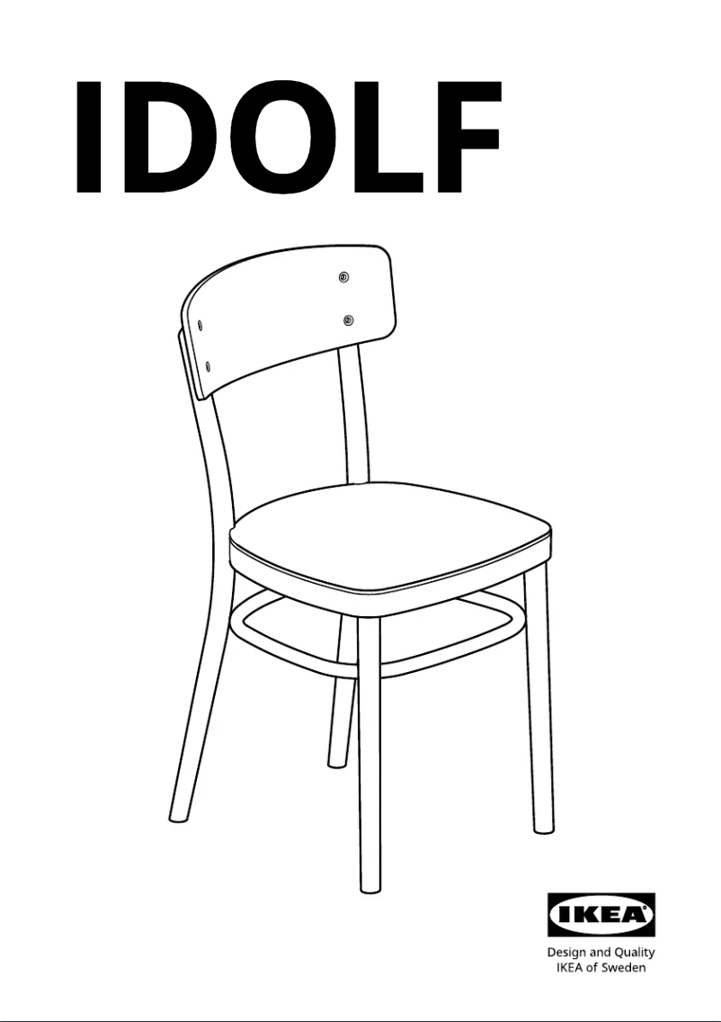 Page 1 de la notice Manuel utilisateur Ikea IDOLF 203.633.25
