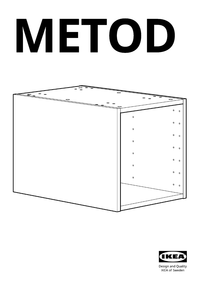Page 1 de la notice Manuel utilisateur Ikea METOD 702.710.31