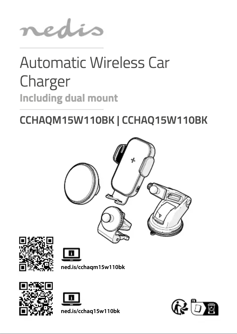 Page 1 de la notice Manuel utilisateur Nedis CCHAQM15W110BK