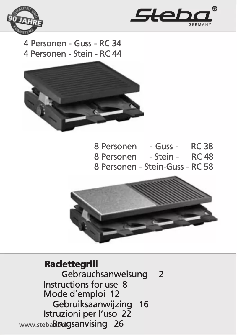Page 1 de la notice Manuel utilisateur Steba RC 58