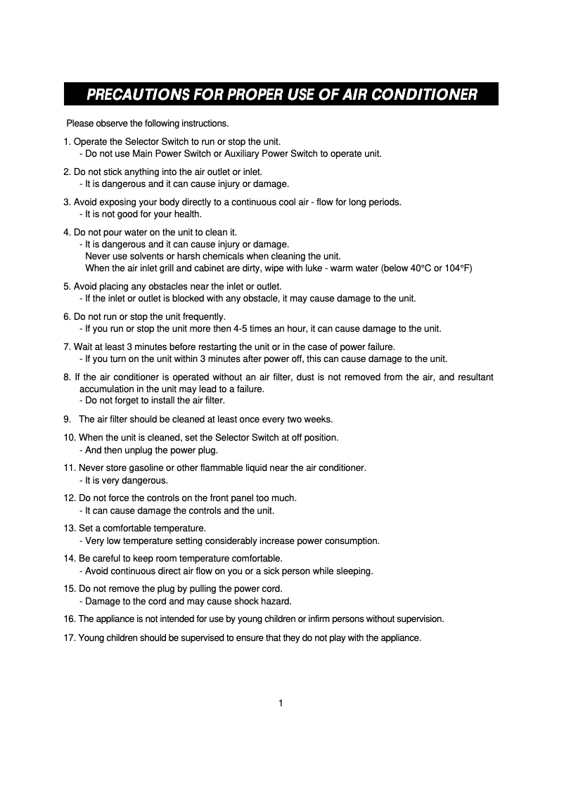 Page 1 de la notice Manuel utilisateur Daewoo DWB-122