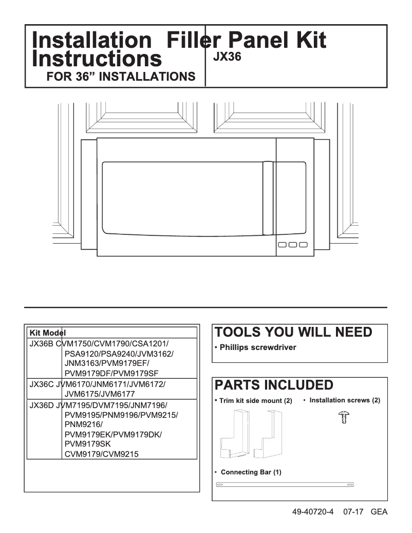 Página 1 del manual Manual de usuario GE JX36CES