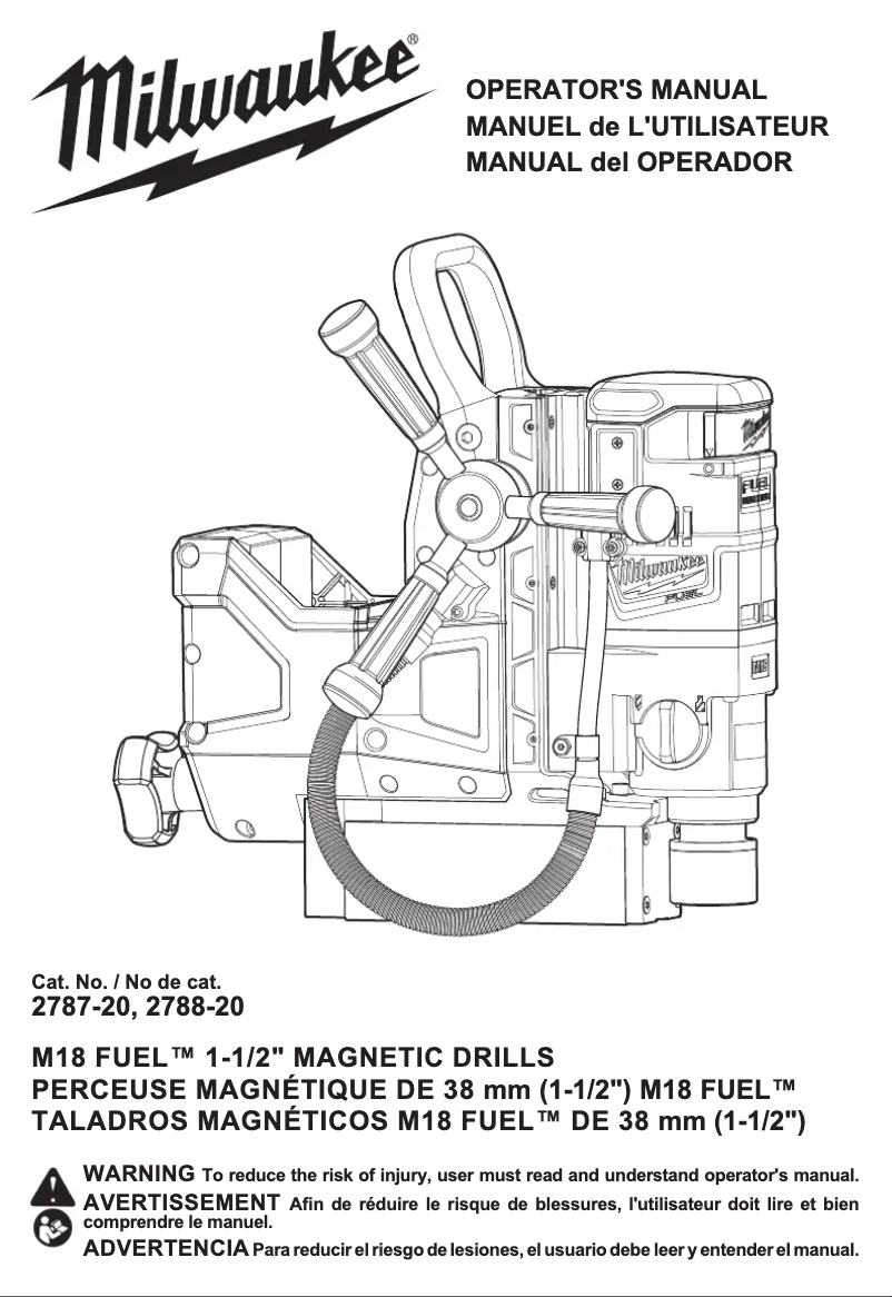 Page 1 de la notice Manuel utilisateur Milwaukee M18 Fuel 2787-22HD